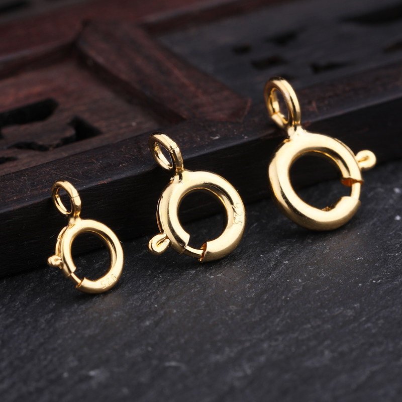 扣手项链手链接头弹簧扣子连接扣圆珍珠手工扣