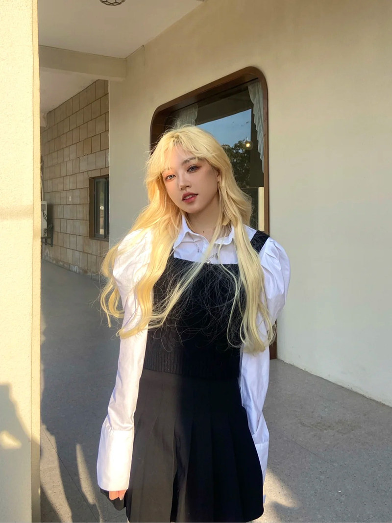 羊毛卷假发女中jk长发长直发圆脸伪娘cos自然韩式发型全头套式