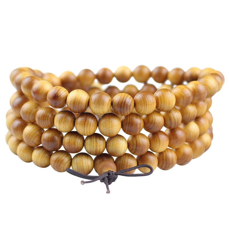 千年柏木佛珠手串108颗陈化料高油老红男女手链手串