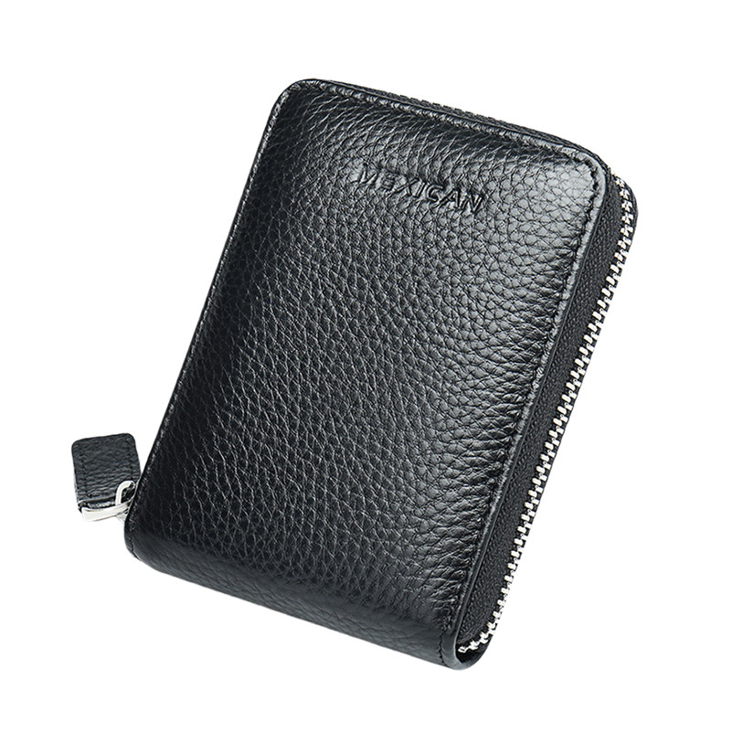 稻草人卡包男士真皮卡位高档精致名片防磁大容量卡包