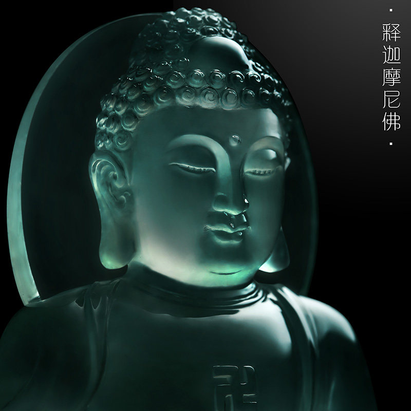 祥祯福释迦摩尼佛精雕高冰翡翠玉佛吊坠孤品老蒋大师作品
