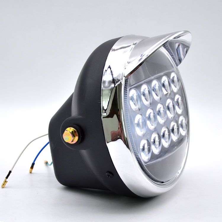 包邮电动车三轮车led前大灯摩托车12v24v48v72v高亮太子大灯电动车灯