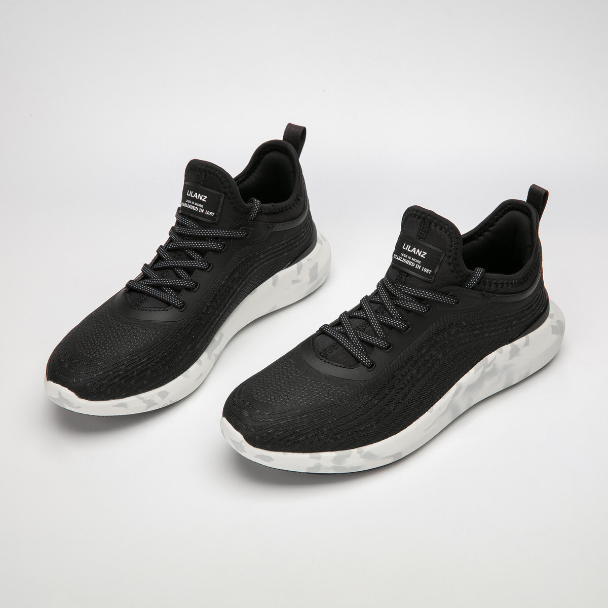 休闲鞋利郎官方织物运动鞋梭织鞋面系带2021新款时尚休闲鞋