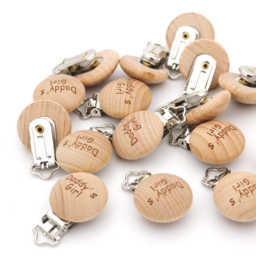 婴儿lovedaddy激光雕刻奶嘴链扣夹扣背带挂饰夹子扣