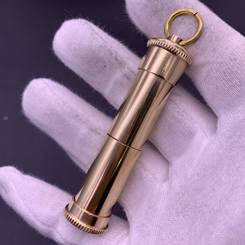 打火机节棍抽拉煤油复古老式自动点火手工黄铜煤油打火机