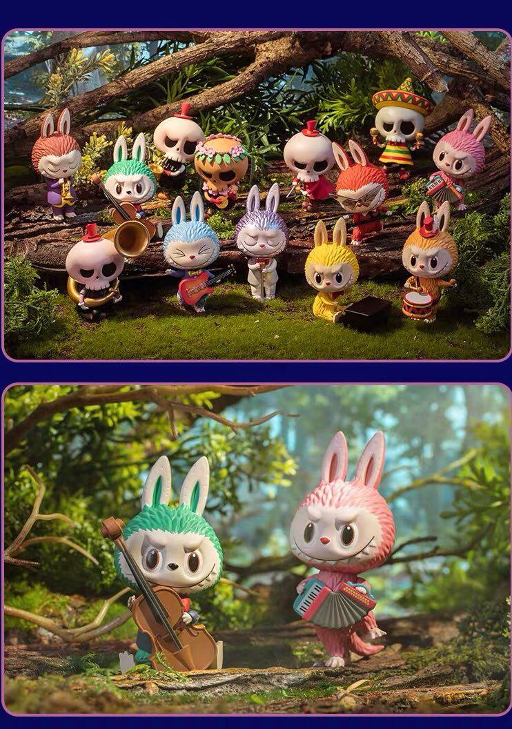 popmartlabubu龙家升森森林音乐会隐藏歌手玩具手办潮玩盲盒