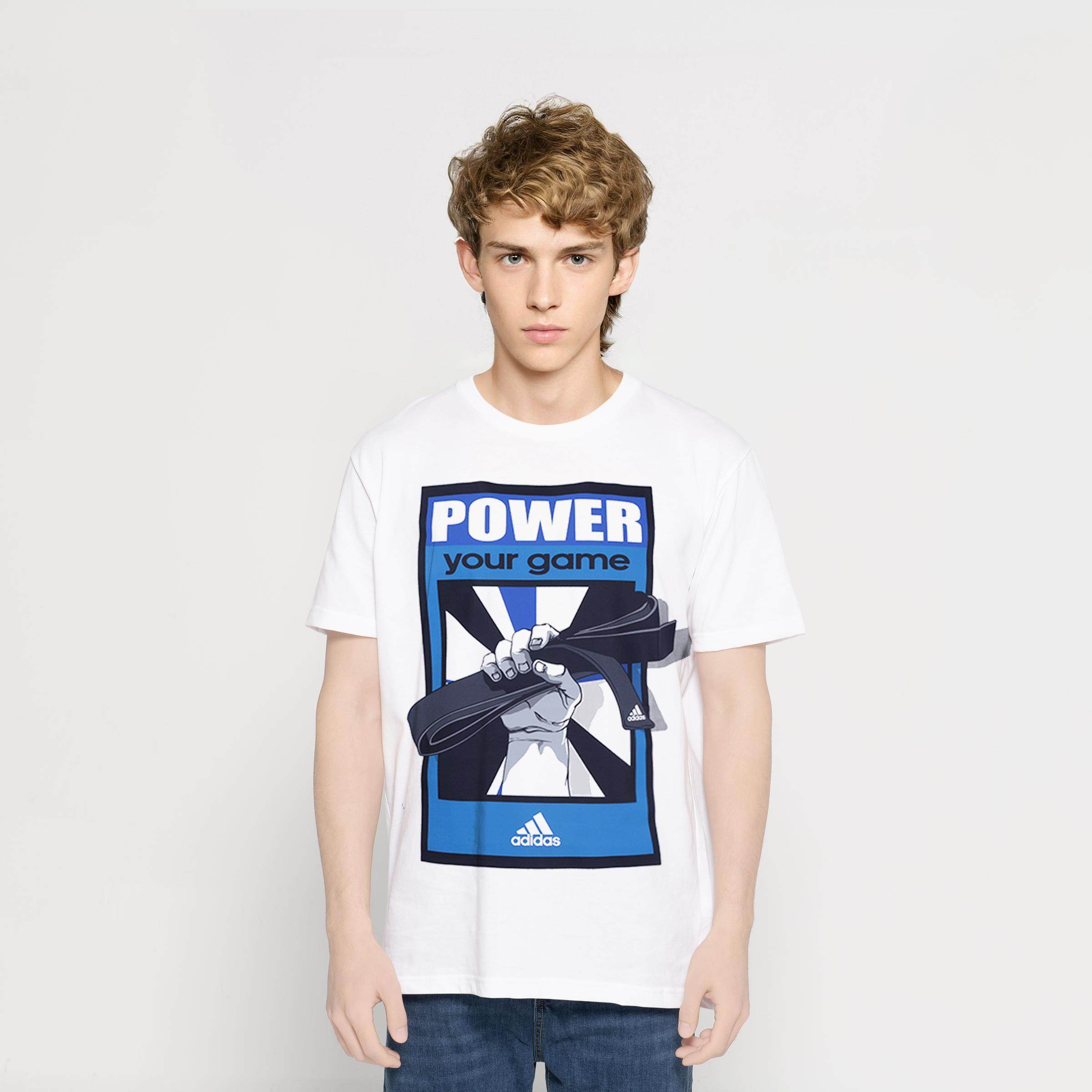 adidas阿迪达斯短袖恤男运动服官网旗舰半袖体恤白色运动t恤