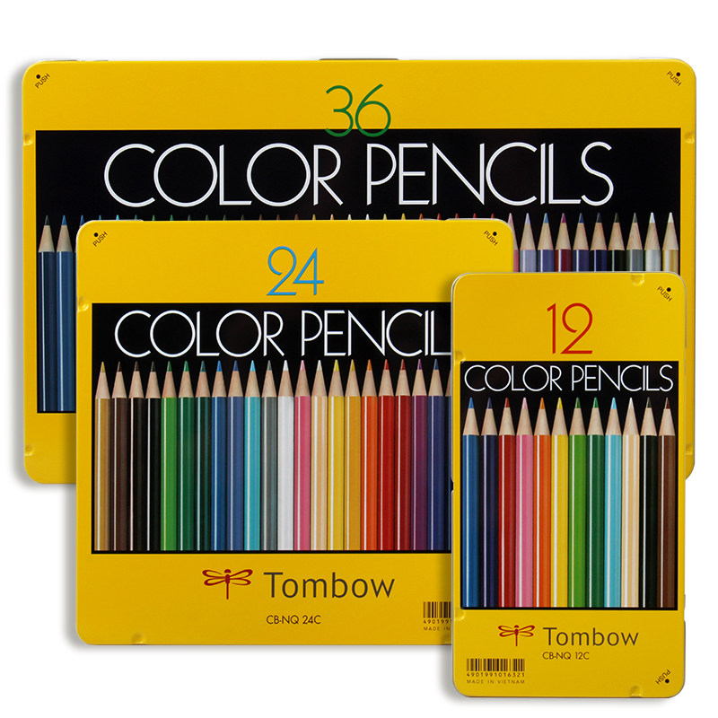 日本tombow蜻蜓彩铅36色儿童图画美术铅笔