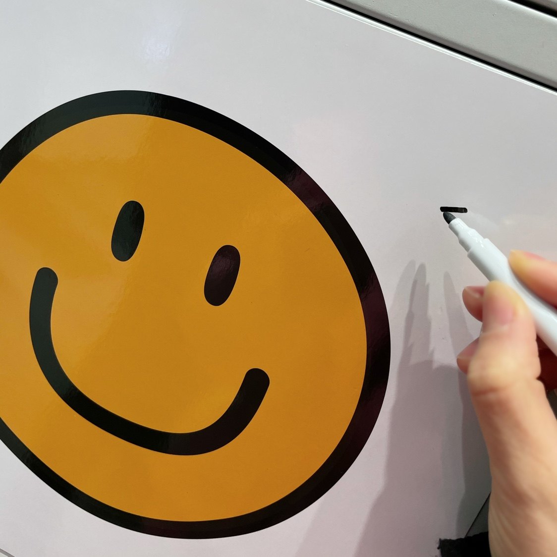 韩国ins手绘笑脸装饰画磁性表情留言板软磁装饰文化创意冰箱贴