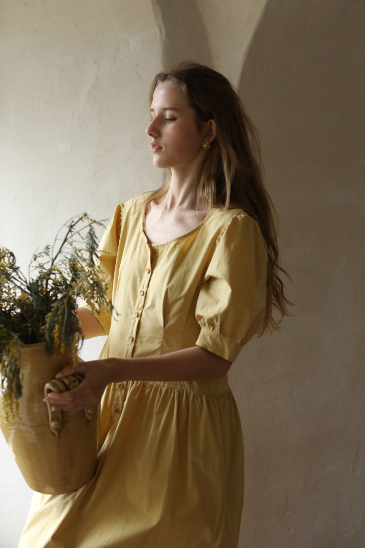 rayna芮纳意大利度假复古衬衫连衣裙1888连衣裙