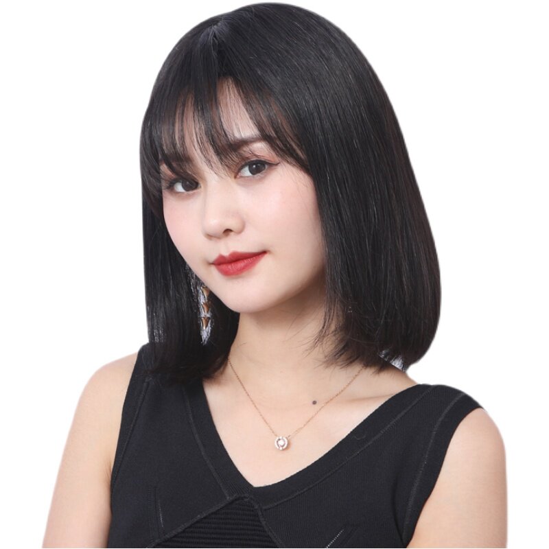 2021新款假发女中长发自然头套圆脸整顶假发