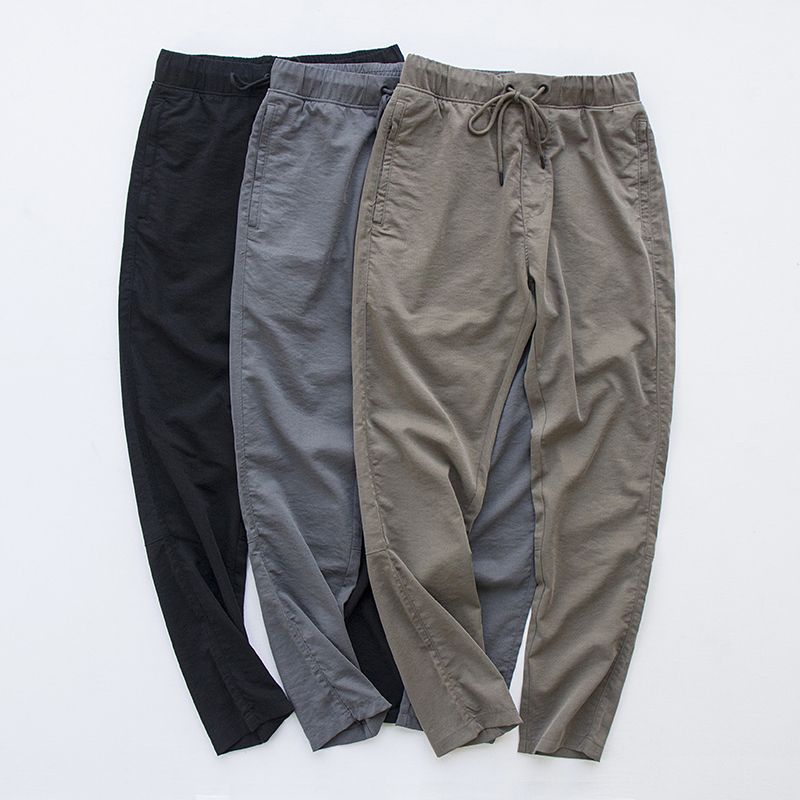 冰丝裤子男直筒宽松透气速干运动长裤弹力潮流百搭夏季薄款休闲裤
