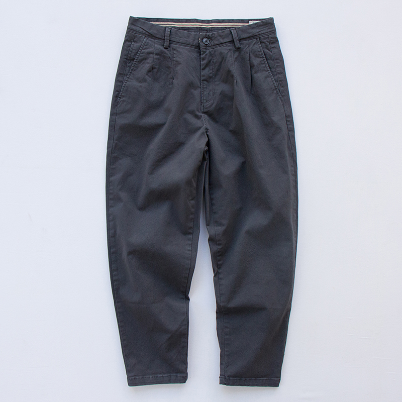 裤子男春秋宽松直筒男裤纯棉弹力休闲长裤男士纯色百搭商务休闲裤