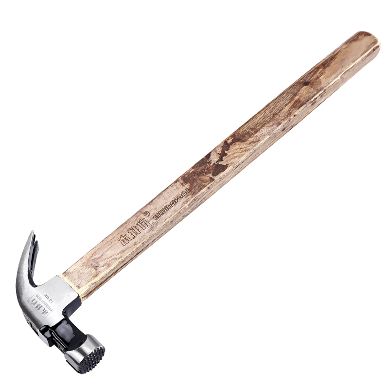 木井方羊角锤特钢纯钢木工工具锤头工地方头木柄把铁锤子榔头钉锤