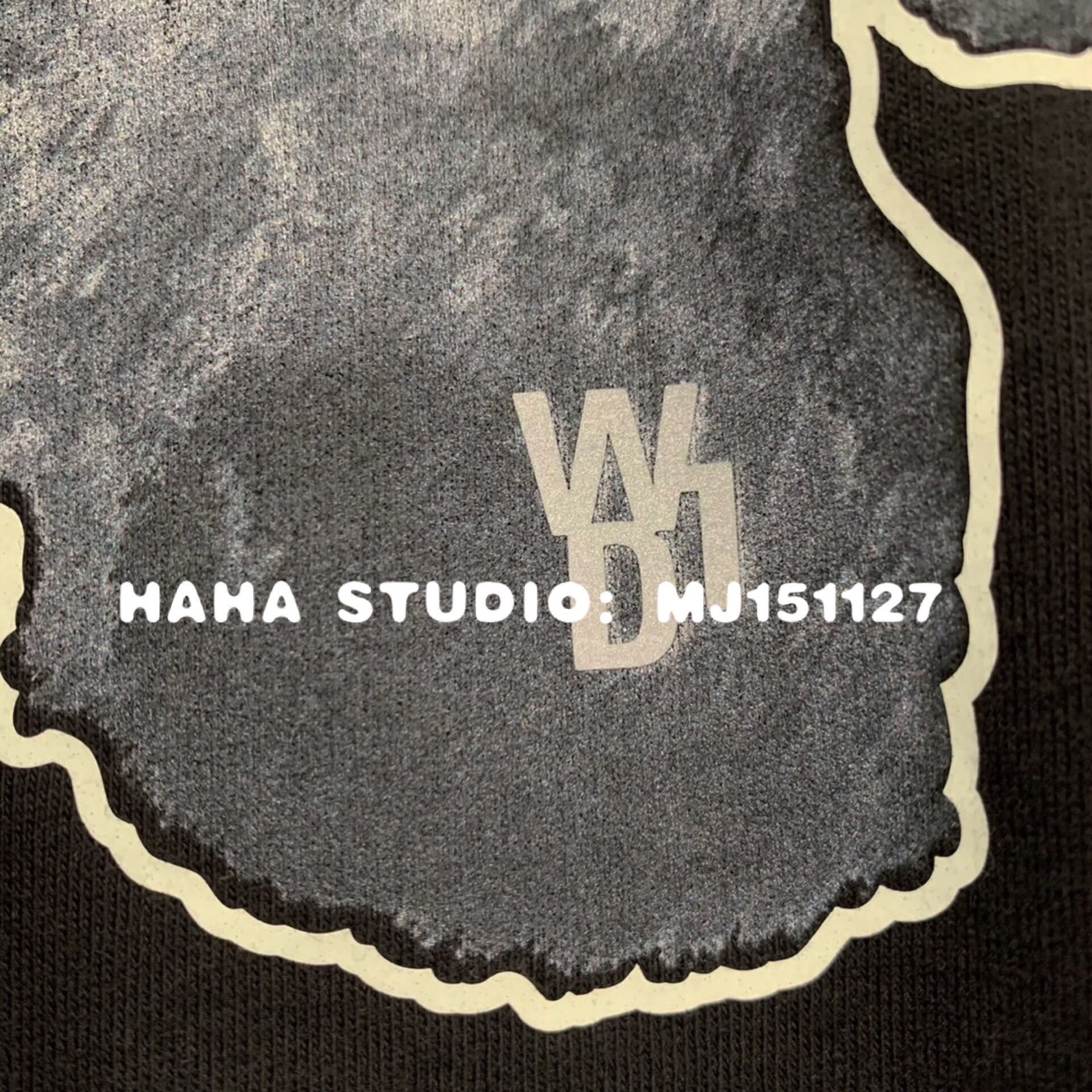 haha正确we11done20fw珍珠项链3m反光泰迪小熊t恤