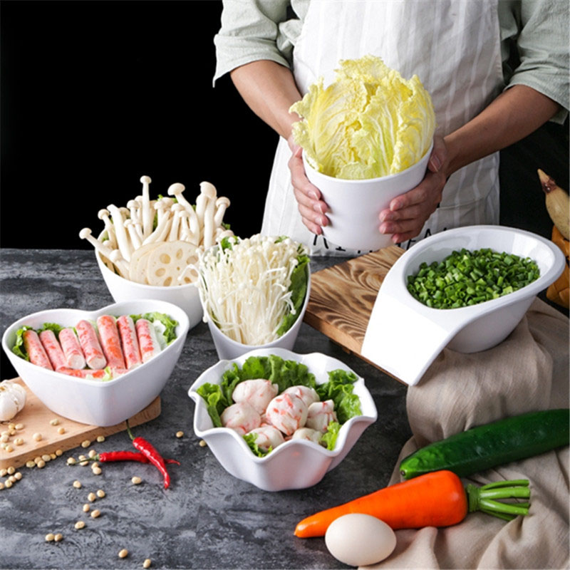 火锅盘子菜盘火锅店商用青菜蔬菜桶密餐具配菜盘