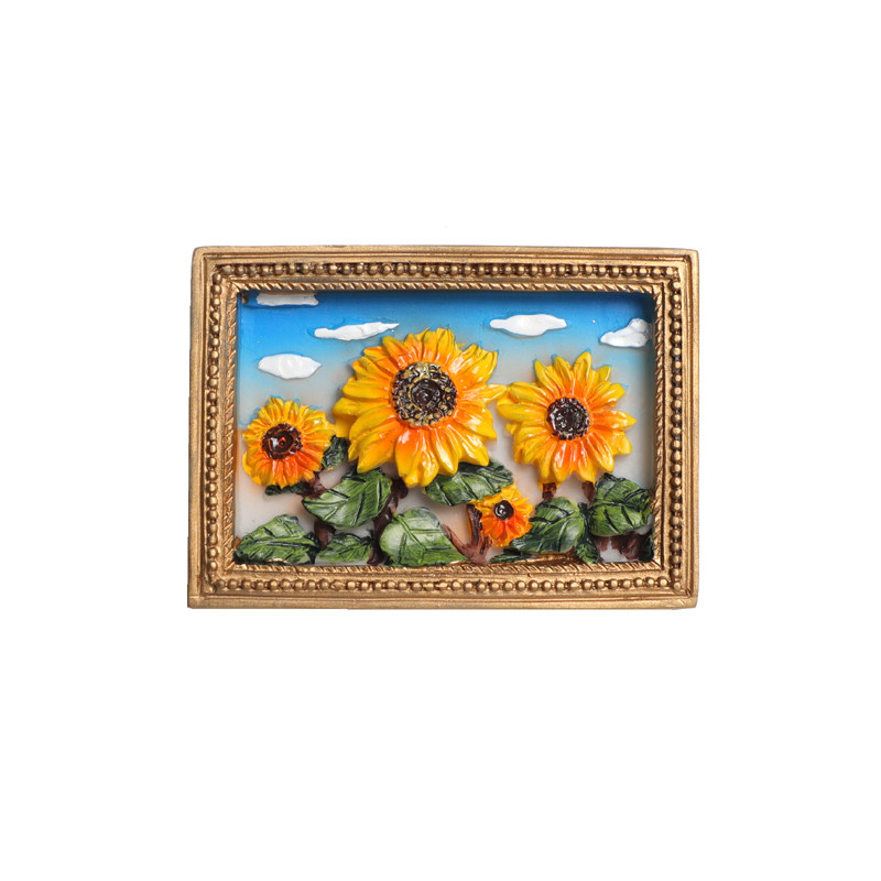 冰箱画框装饰画向日葵梵高磁贴装饰磁性创意磁铁冰箱贴