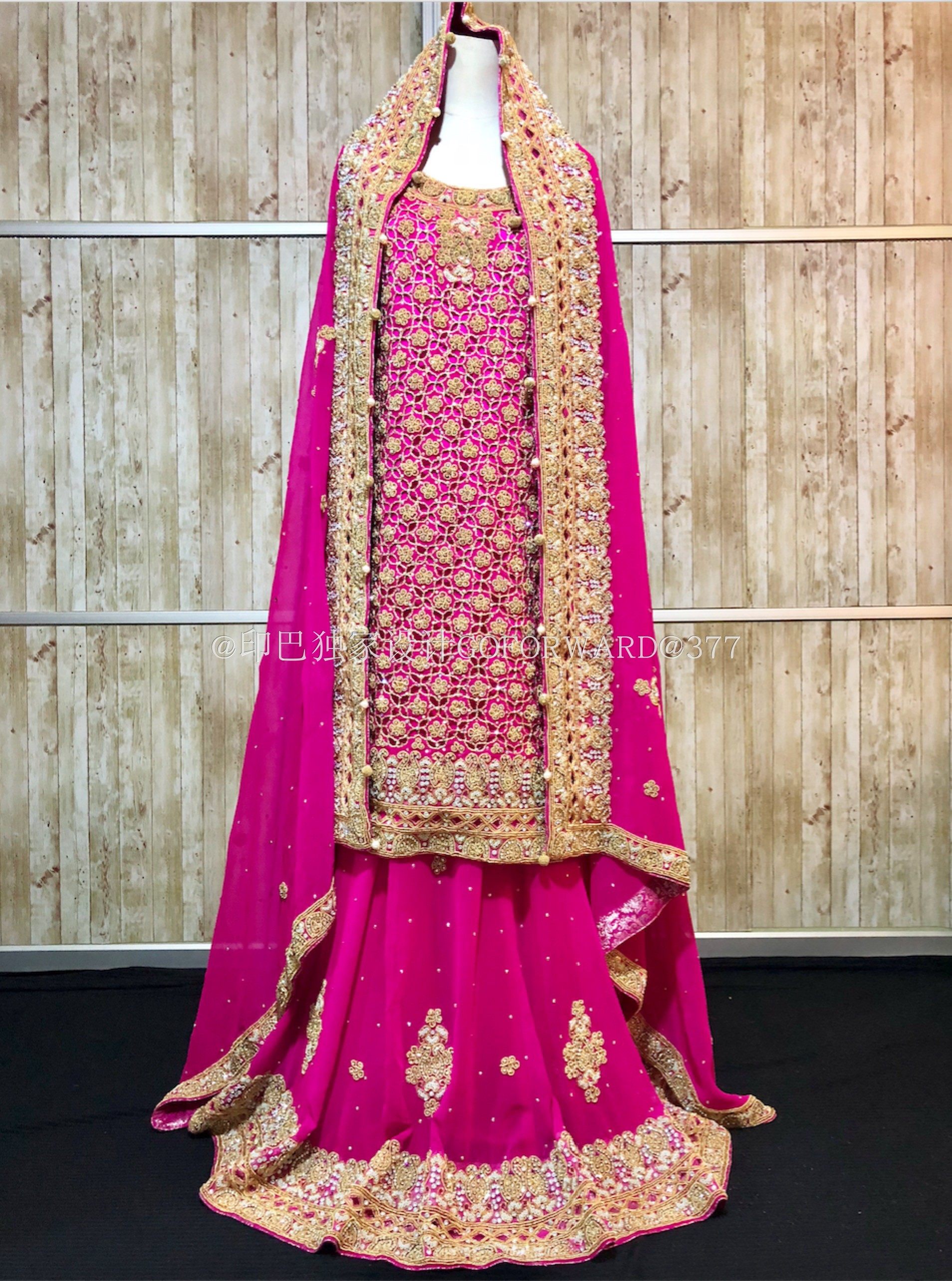 婚纱新款推荐印巴风格巴基斯坦巴服穆斯林回族手工婚纱
