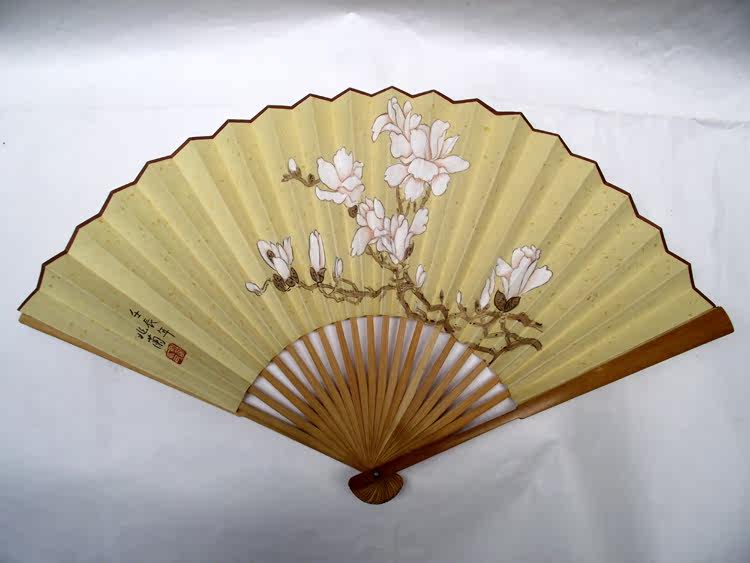 手绘宣纸折扇10寸国画作品中国国风扇子工笔花鸟扇子