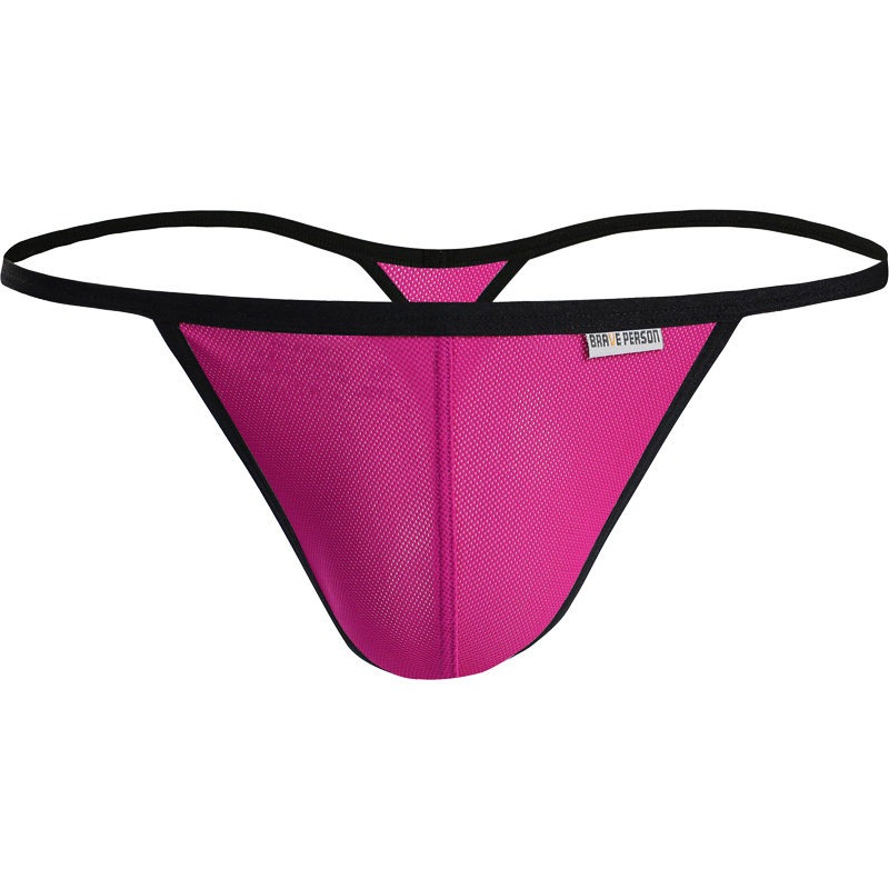 无畏船长男士低腰性感兜裆一字内裤透气贴身凸囊袋男丁字裤