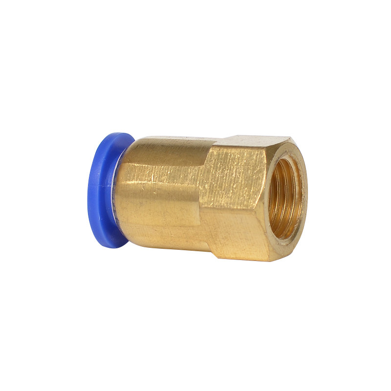 螺纹直通接头常规蓝色帽盖pcf802系列塑料管快插管接头