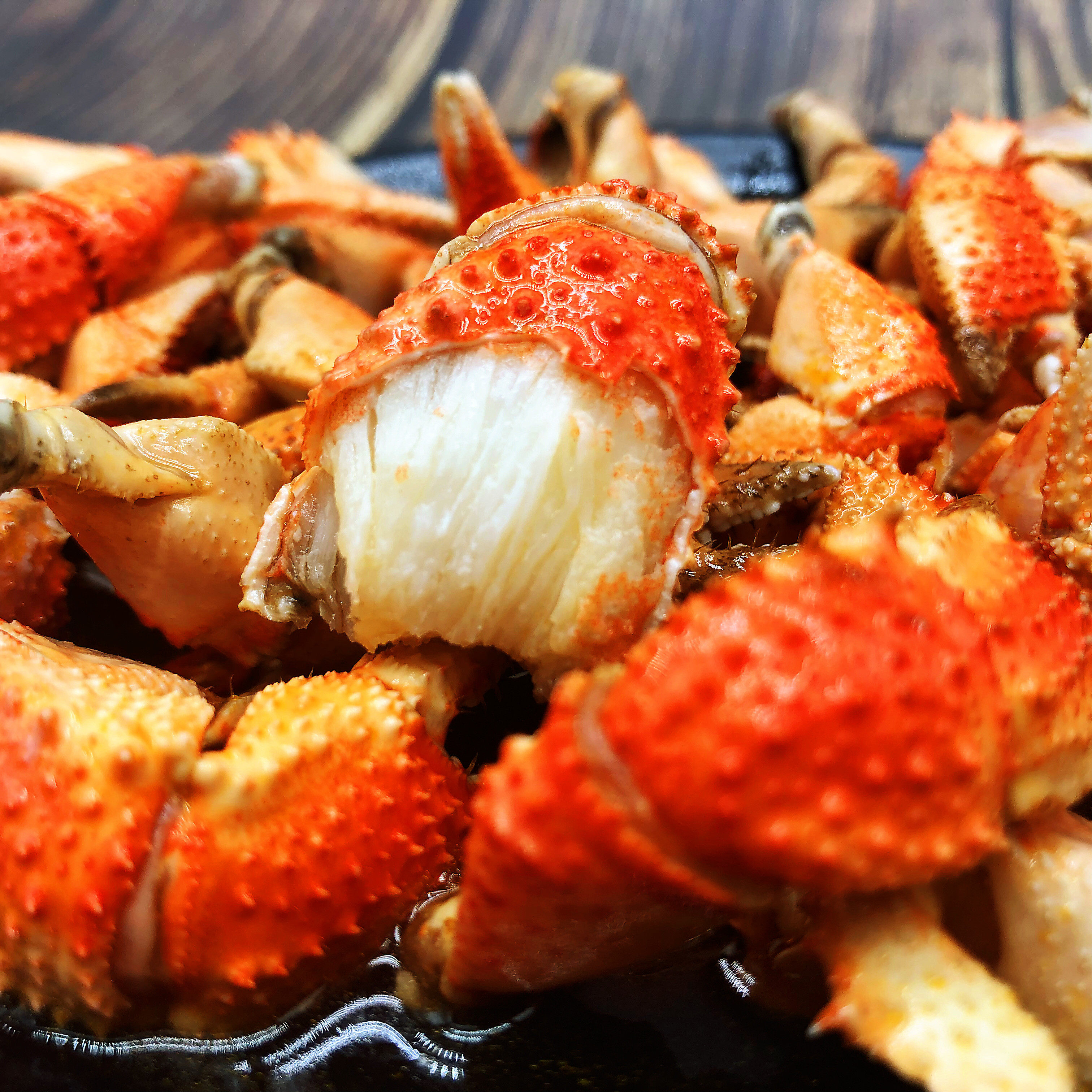 沙子湾麻辣熟蟹钳 即食小海鲜青岛特产 蟹腿脚腌制麻辣醉蟹钳罐装