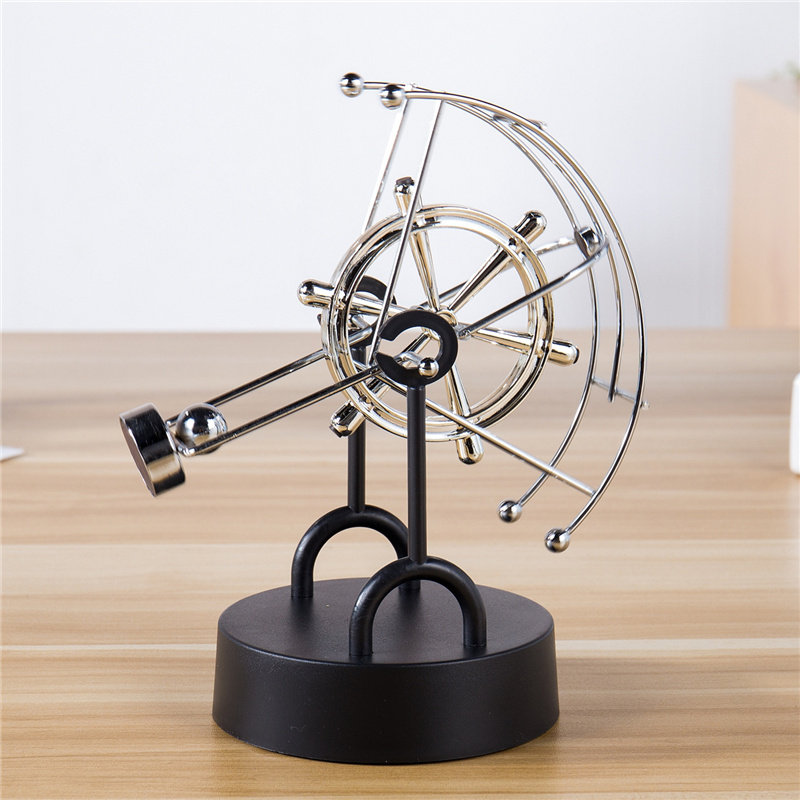 混沌摆永动机牛顿平衡旋转不停止的小摆件永动仪家居客厅办公桌面