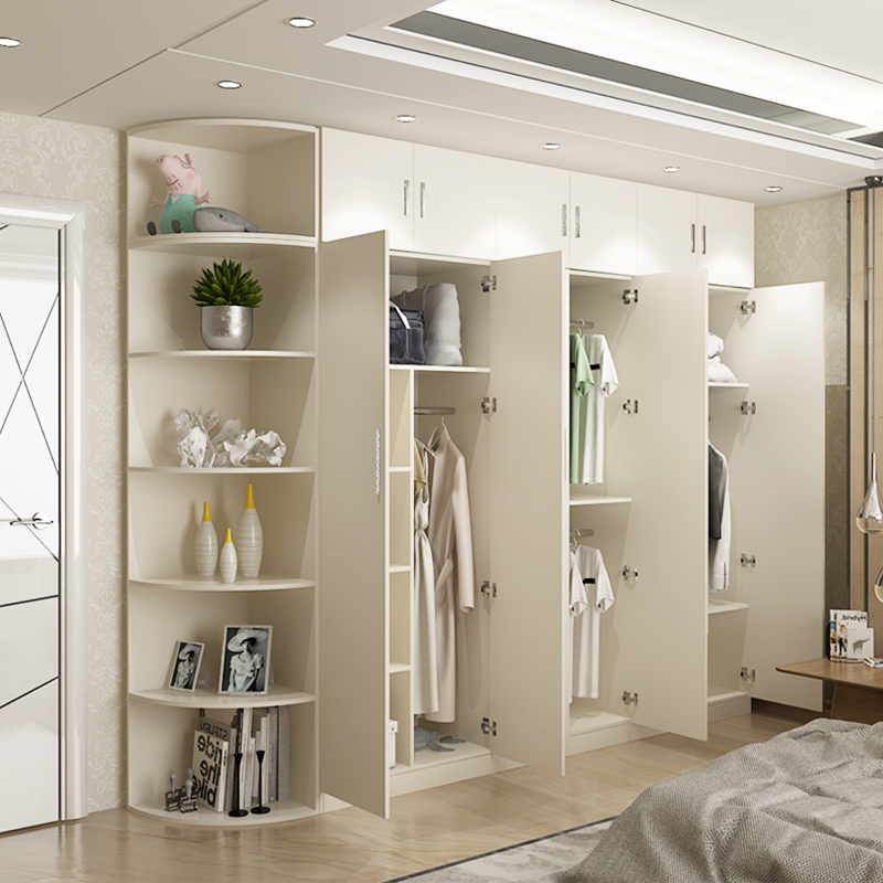 衣柜简约现代济型卧室整体省空间推拉门组装柜家用组合板式衣橱
