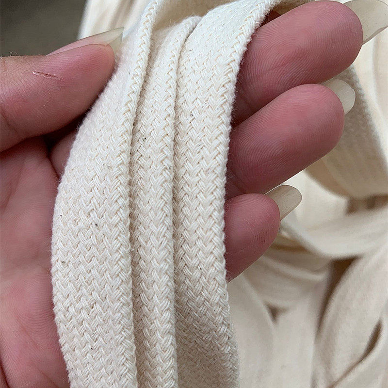 纯棉本白绳子扁绳空心柔软编织裤腰衣帽捆绑绳子