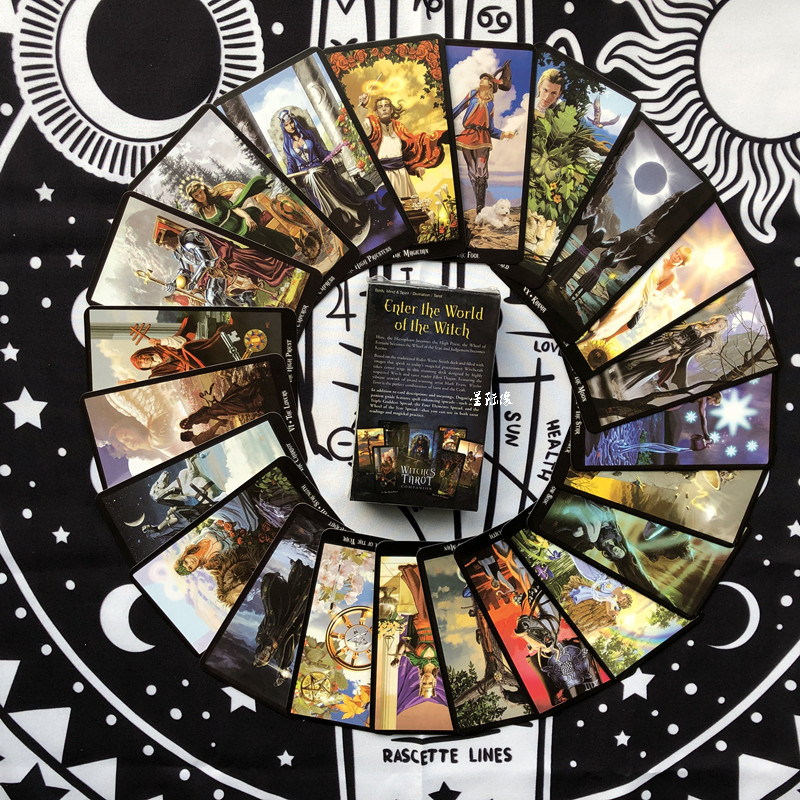 包邮witchestarot女巫塔罗英文卡纸纸牌翻译牌袋桌游卡牌