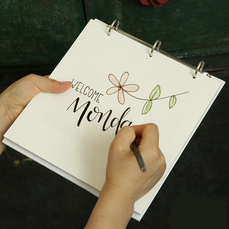 a4a3活页素描速写画画涂鸦白色牛皮内页笔记本