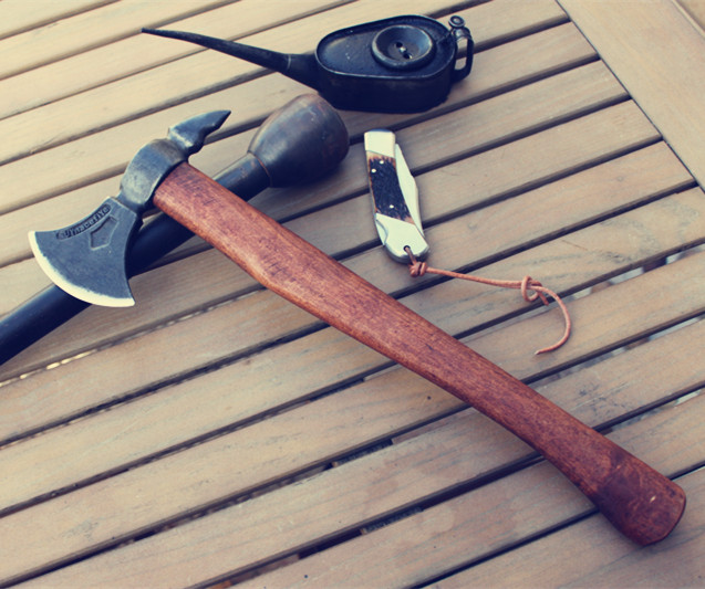 斧子俄罗斯户外野营工兵手工开山打造战斧淬火工兵斧