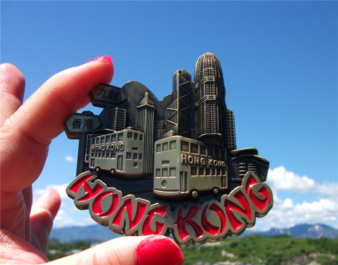 中国 金属贴 九龙 hong 礼物 复古巴士 手信 香港当地冰箱贴 kong