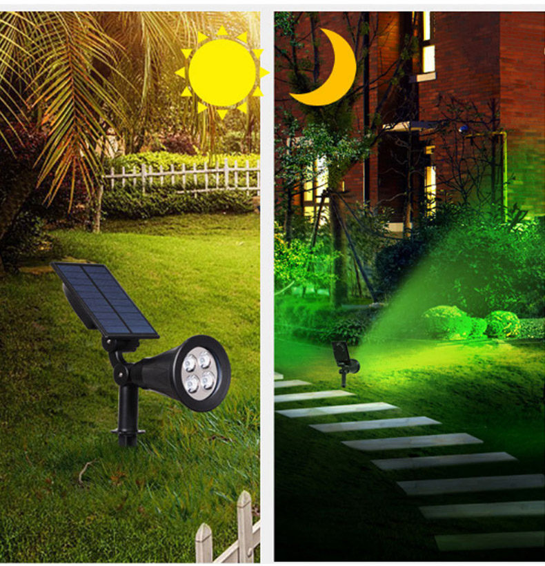 太阳能地插射灯庭院草坪七彩led投光户外防水景观庭院灯饰