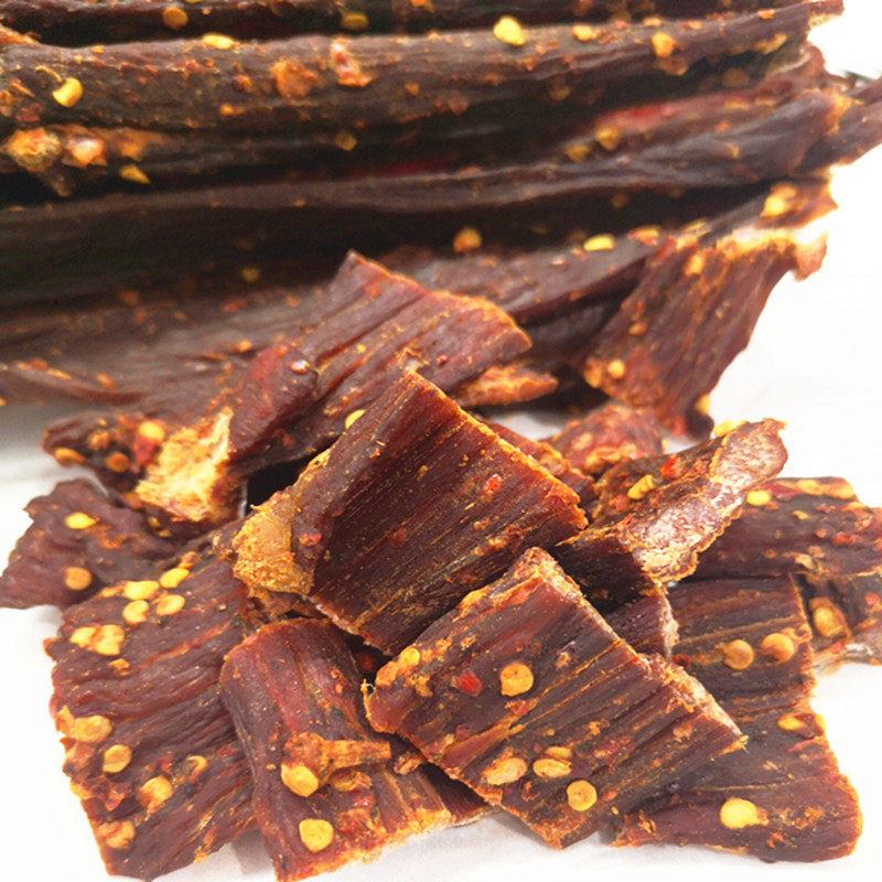 青海正宗西藏特产青藏高原风干手撕牦牛肉干麻辣五香味零食500g