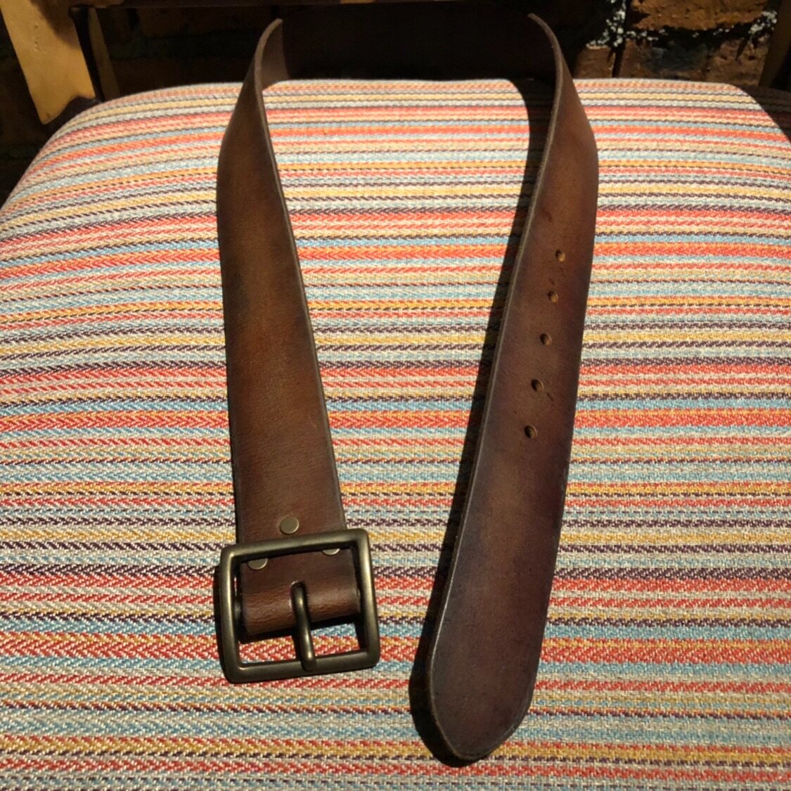 复古机车做旧皮带皮宽43mm简约真皮腰带美式皮带扣