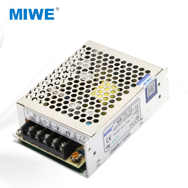 高品质miwe开关电源ms75系列75w12v24v稳压工控开关电源