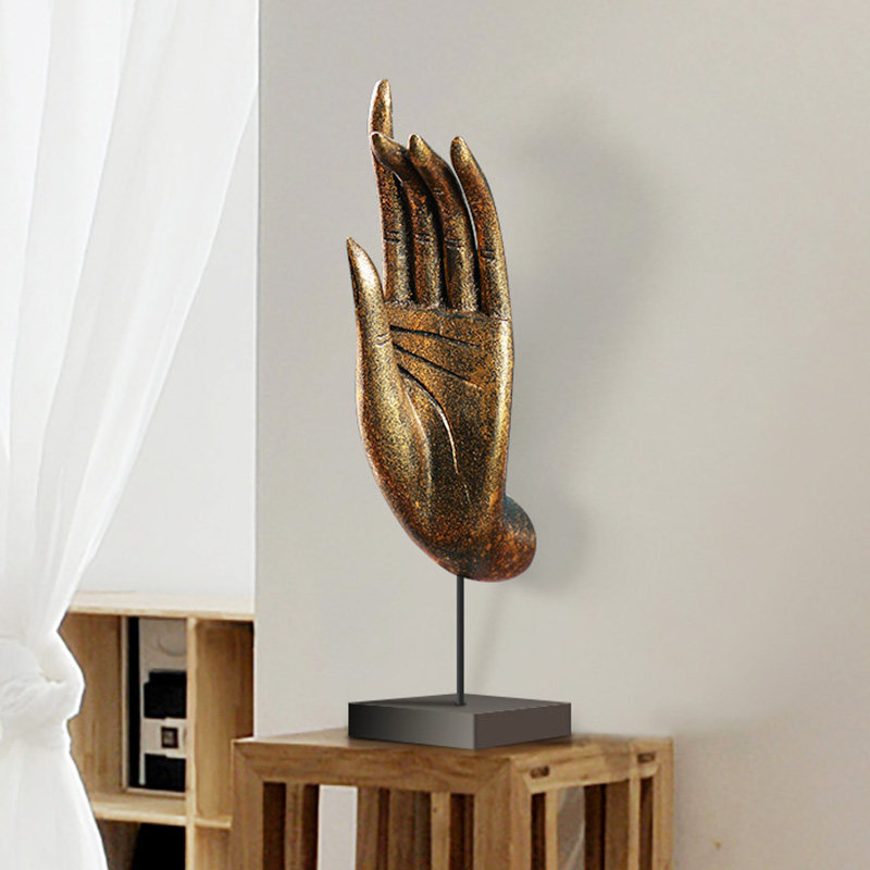 泰国木雕木雕工工艺品东南亚风格禅意佛手桌面摆件摆件