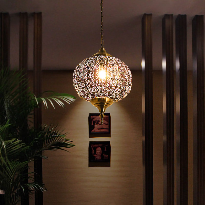 异丽泰式铁艺吊灯东南亚风格灯具餐厅美容院酒吧客厅吊灯