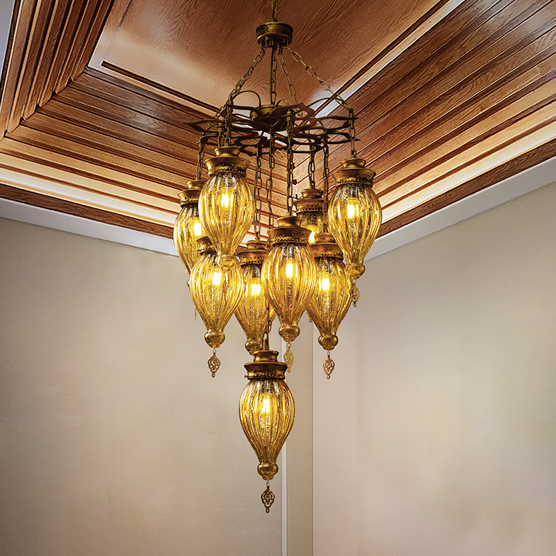 异丽东南亚风格吸顶吊灯泰式客厅餐厅会所酒店客厅吊灯