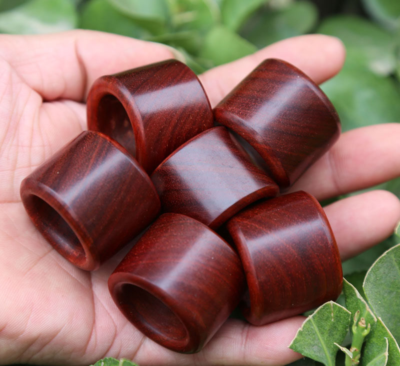 小叶紫檀素面扳指男女款情侣民族风木质红木实木戒指