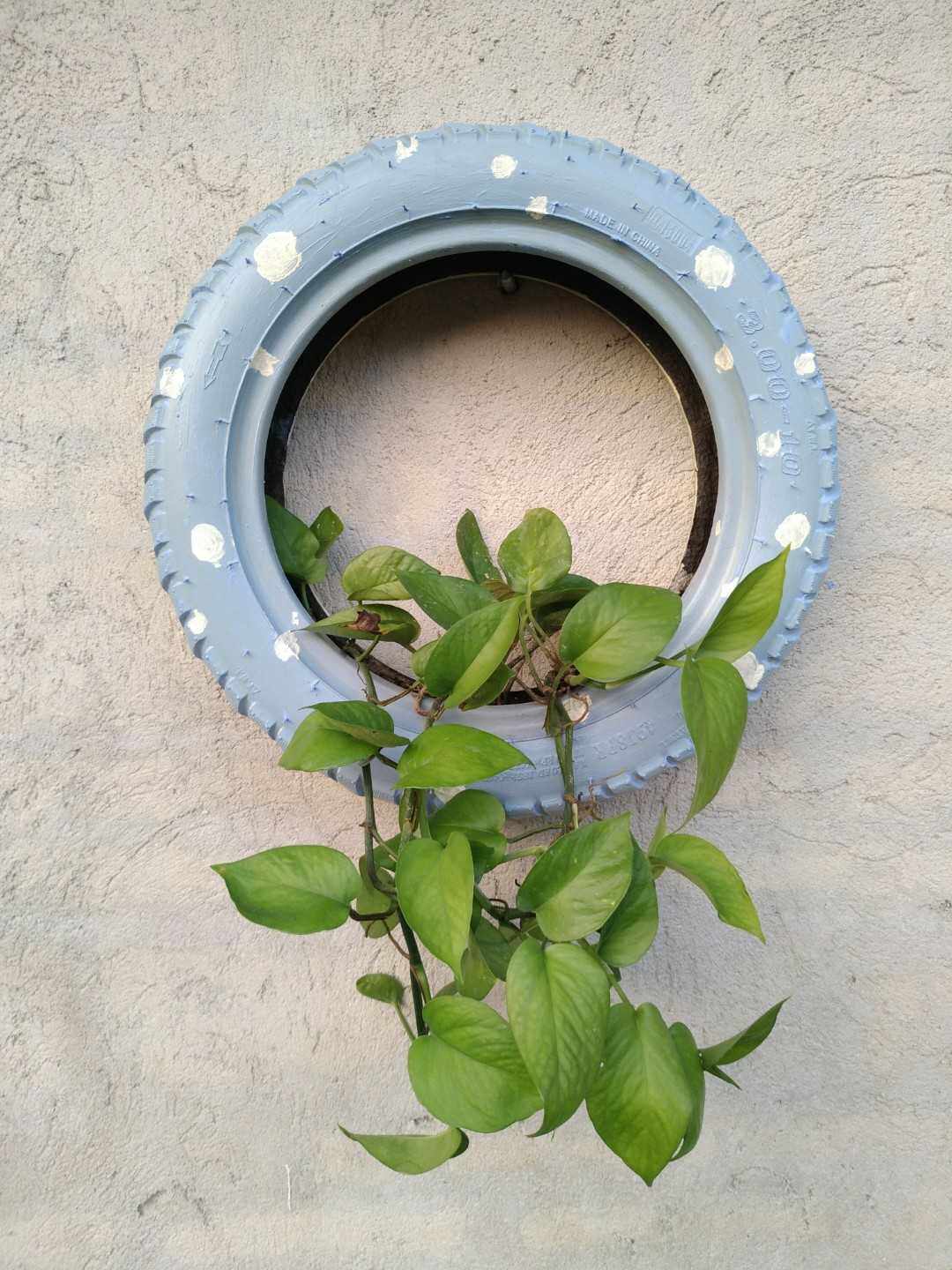 轮胎zakka创意废旧改造工艺品幼儿园花盆复古墙上其他特色工艺品