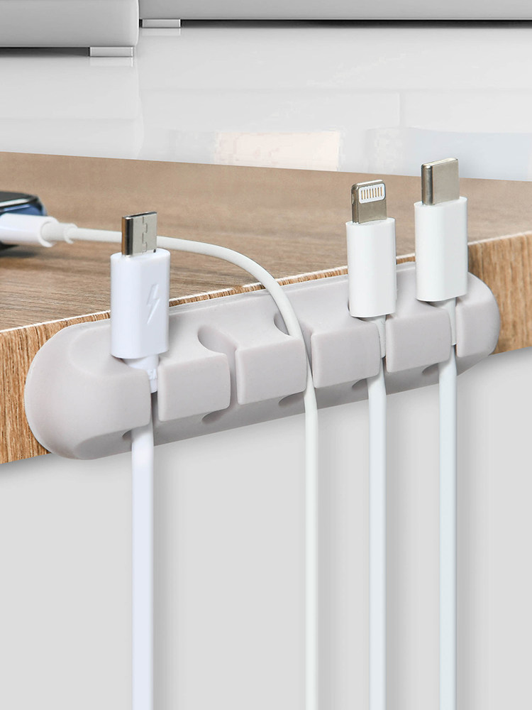日本数据线理线器充电线收纳桌面固定卡扣线夹理线器