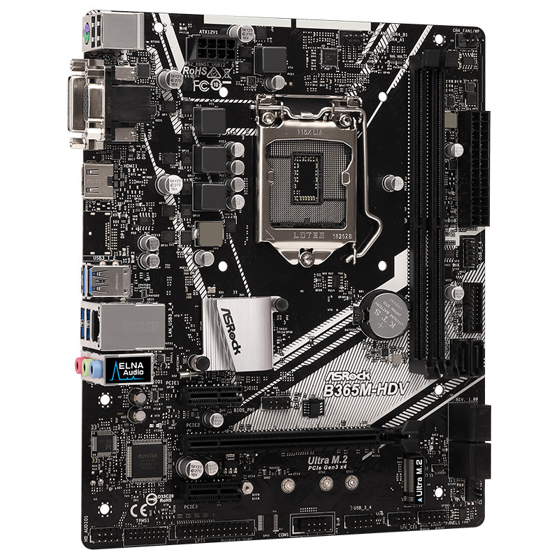 asrock华擎科技b365m-hdv台式电脑九代主板支持主板