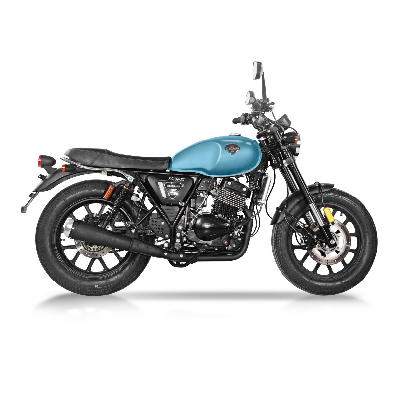 银钢拿铁yg250-8c直列双缸电喷前后碟刹abs复古摩托车整车