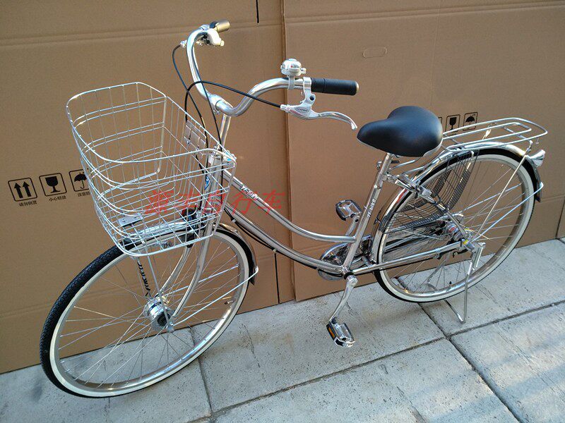 出口日本全新不锈钢弯梁公主自行车 24/26寸不锈钢内变速自行车