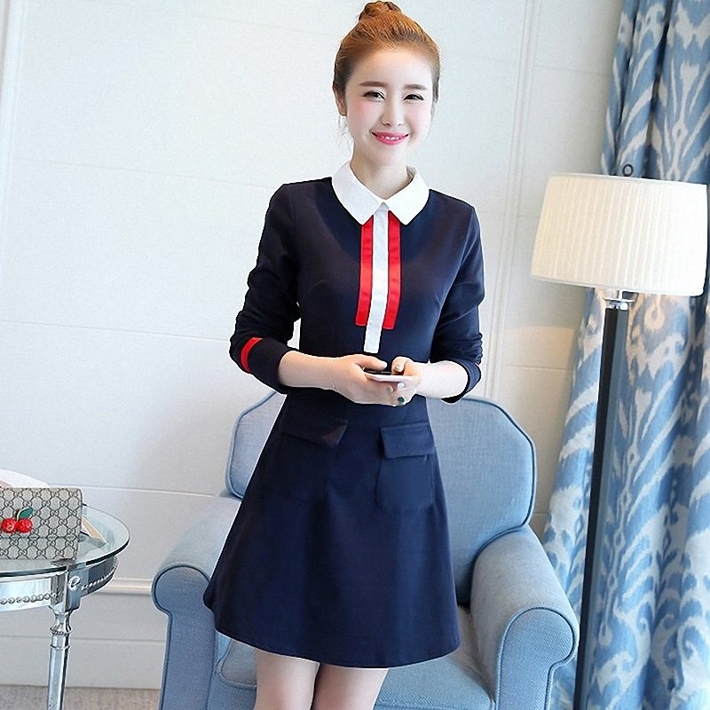 教师教资面试试穿女装冬季职场小个子上班族演讲连衣裙