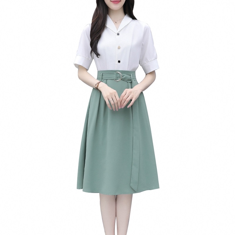 教师招聘面试女装夏装衣服女夏大学生连衣裙正式场合教招答辩套装