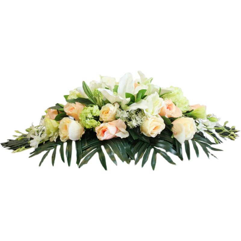 会议台花仿真花假摆花办公室花演讲台长桌餐桌仿真花