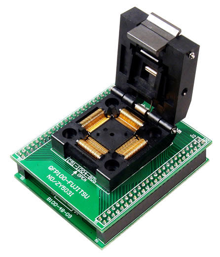 zy503i原装周立功立功专用ic烧录座编程适配器tqfp100编程器